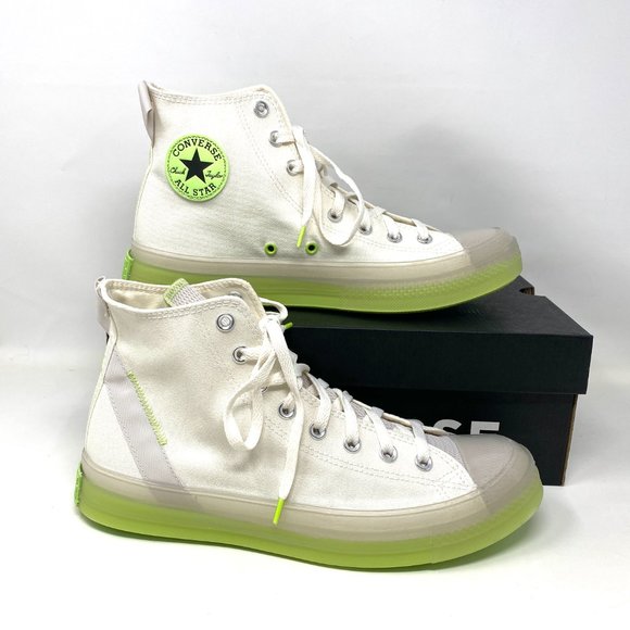 Converse Ctas CK HI Egret Pale High Top Beige Green Mens Canvas Sneakers A00416C - Picture 8 of 10